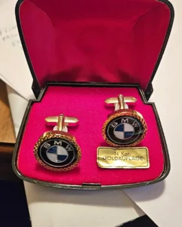 BMW 24K gold plated cufflinks