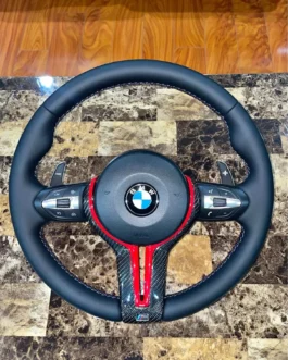 BMW M Performance Carbon Red Trim Steering Wheel Set F80 F82 F