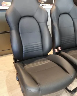 Porsche 911 996 986 Black Leather Hard Back Sport Seats