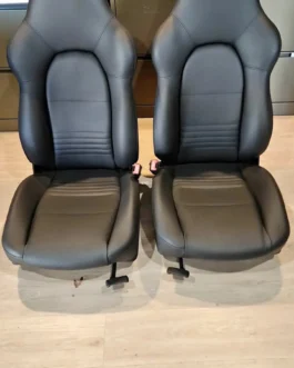 Porsche 911 996 986 Black Leather Hard Back Sport Seats