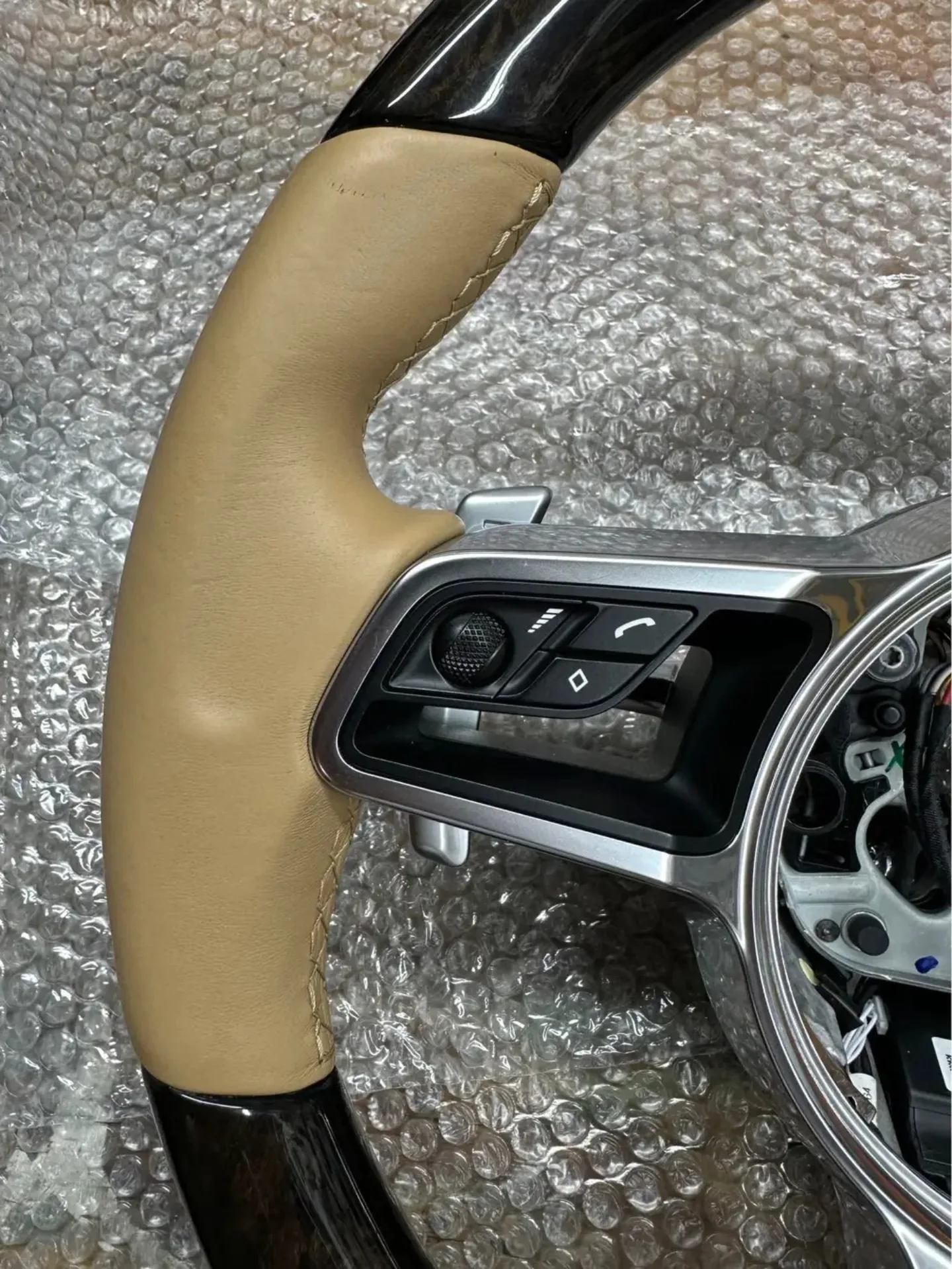 PORSCHE MACAN HEATED STEERING WHEEL WOOD - Image 6