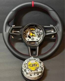 BLACK LEATHER Porsche Steering